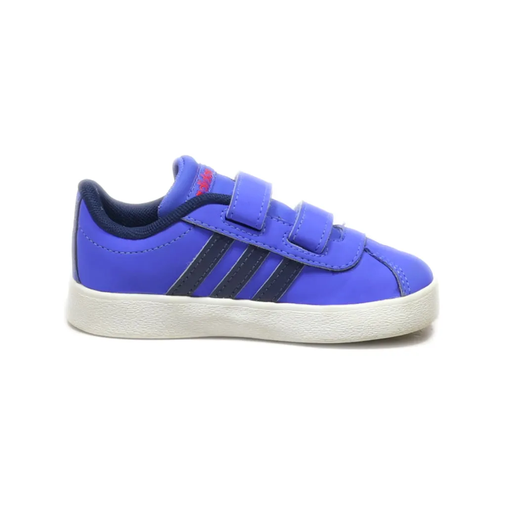 Adidas Vl Court Crawlers Leather Blue Colour For Kids