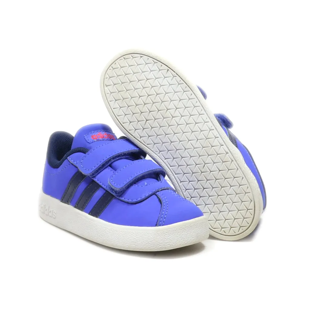 Adidas Vl Court Crawlers Leather Blue Colour For Kids