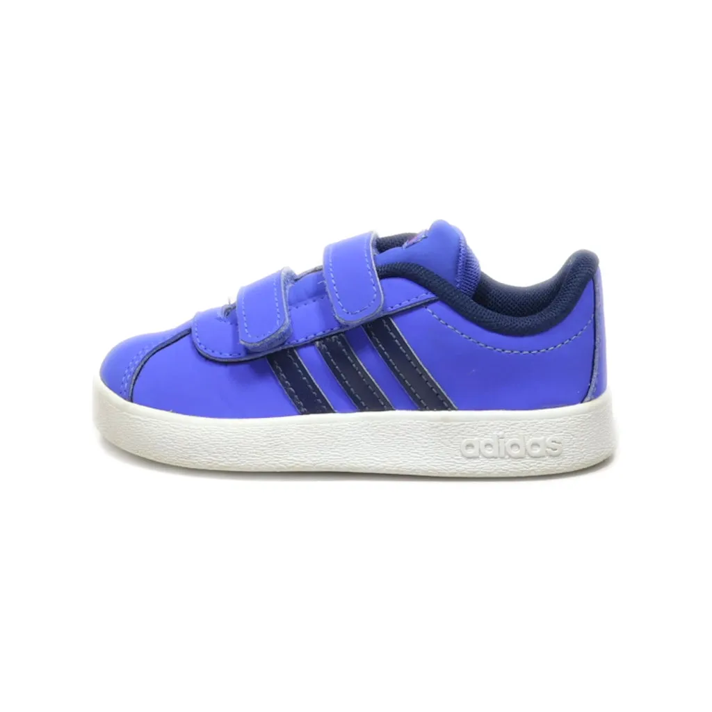 Adidas Vl Court Crawlers Leather Blue Colour For Kids