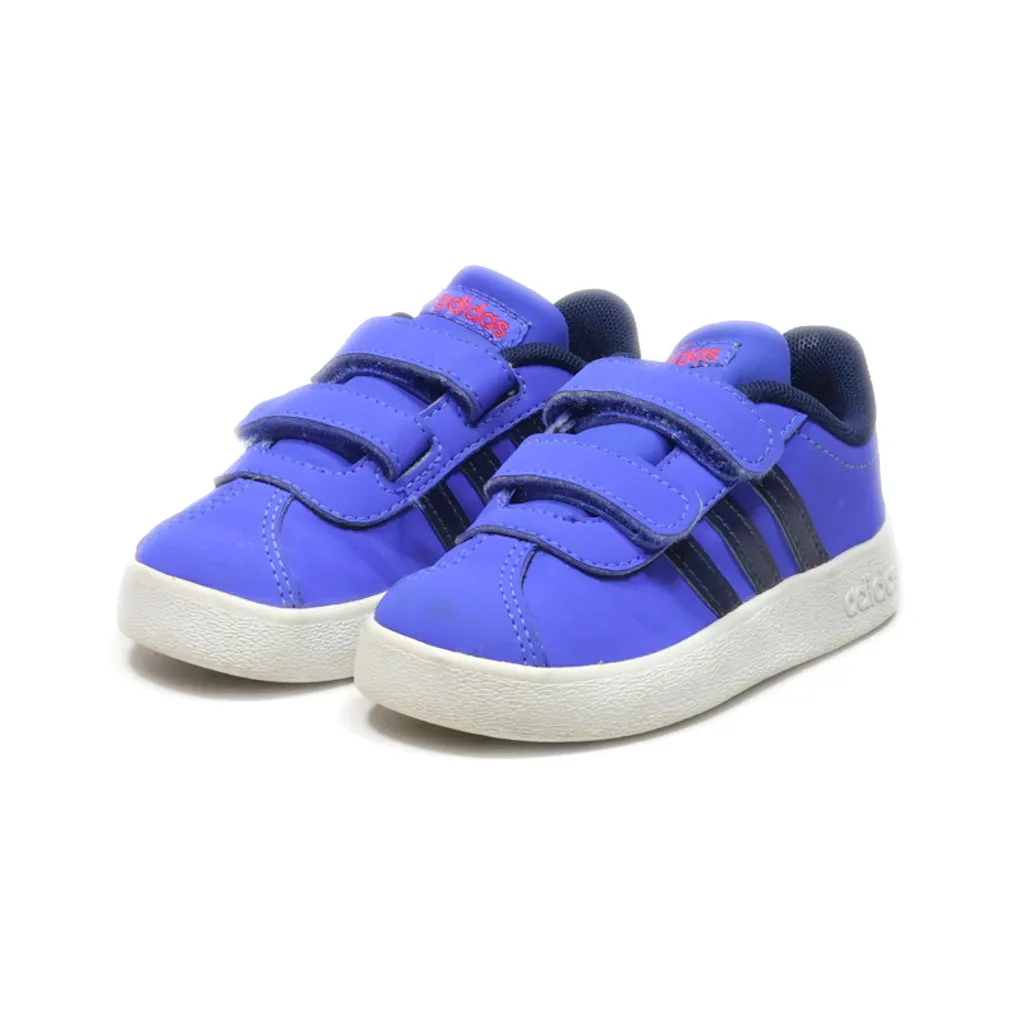 Adidas Vl Court Crawlers Leather Blue Colour For Kids