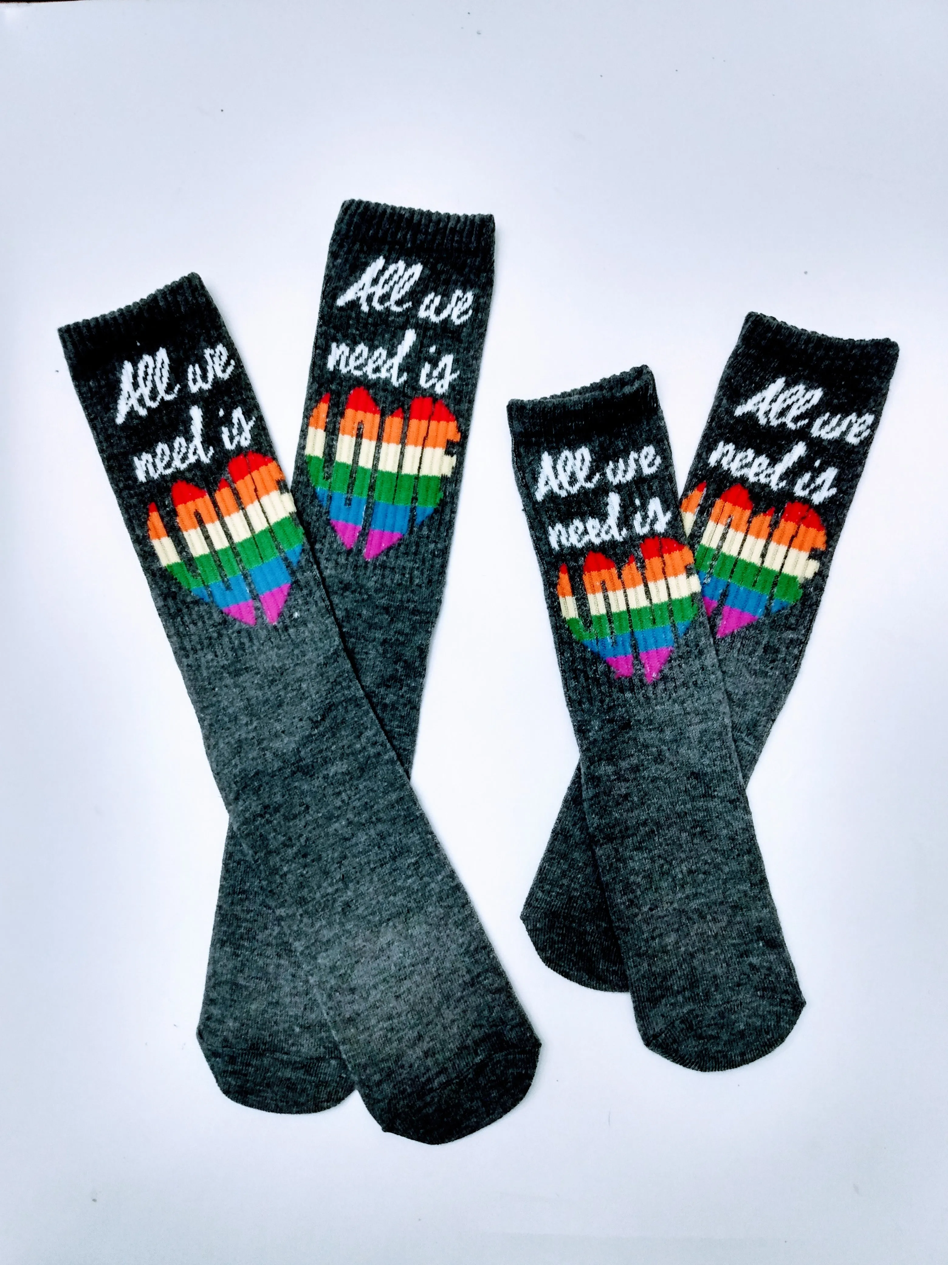 All We Need is Love Matching Crew Socks