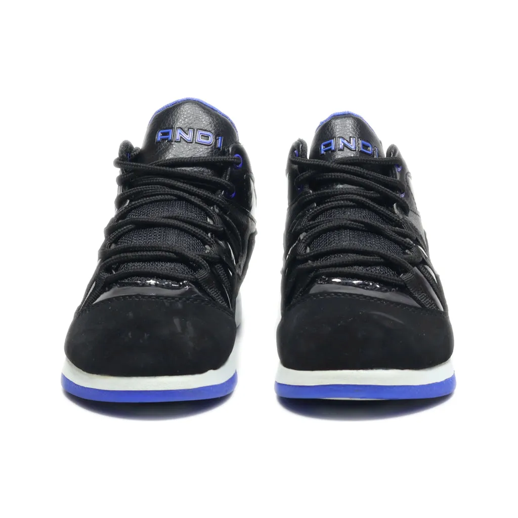 And 1 Sport Shoes Leather Black Colour For Kids