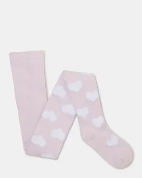 Bold Heart Cotton Tights Dusty Lilac