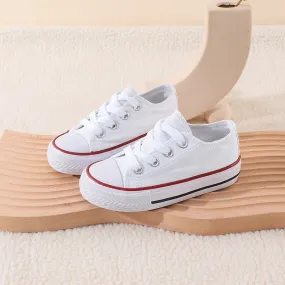 Boys & Girls White Lace Up Ankle Trainers