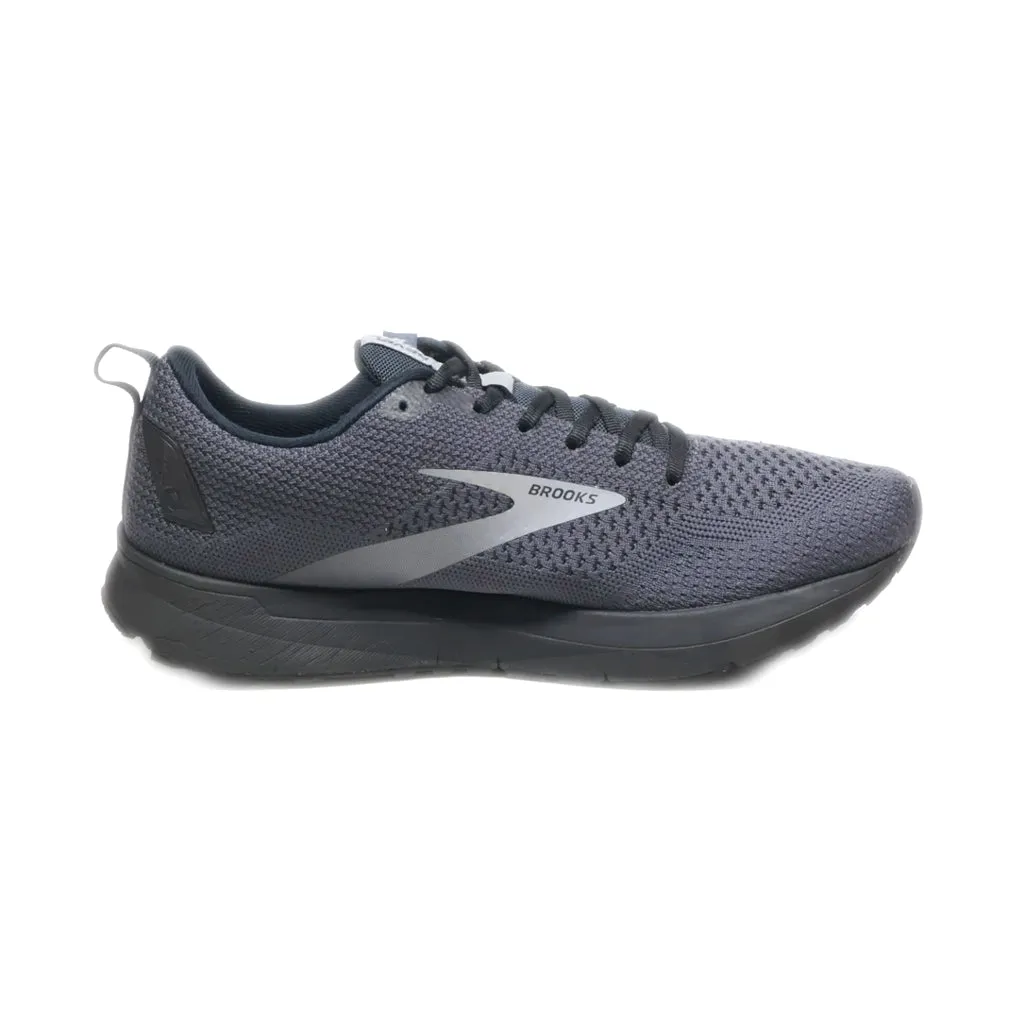 Brooks Revel 4 Sport Shoes Fabric Grey Colour For Men