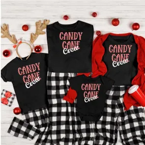 Christmas Candy Cane Crew Matching Family Shirts