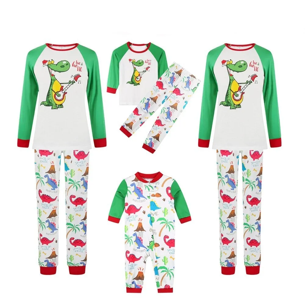 Christmas Dino Family Matching Pajama Set