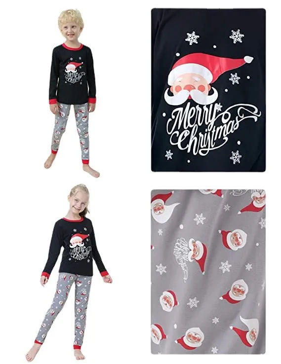 Christmas Pajamas Matching Family  Clothes Cartoon  Printed  Mother Daughter Pajama Set Homewear Kids Sleepwear
