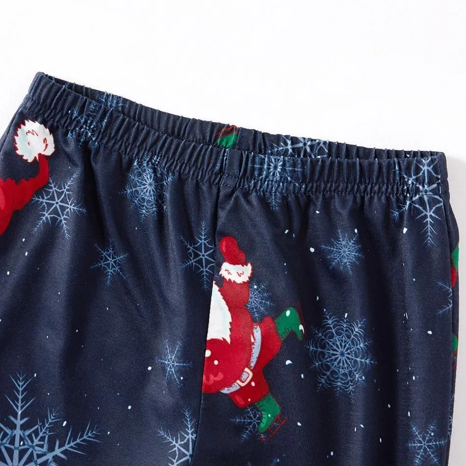 Christmas Santa Patterned Family Matching Pajamas Set