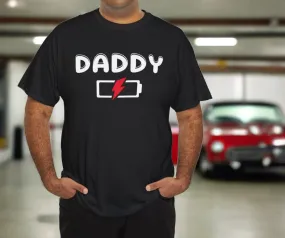 Daddy has a Dead Battery | Black Unisex Heavy Cotton Tee