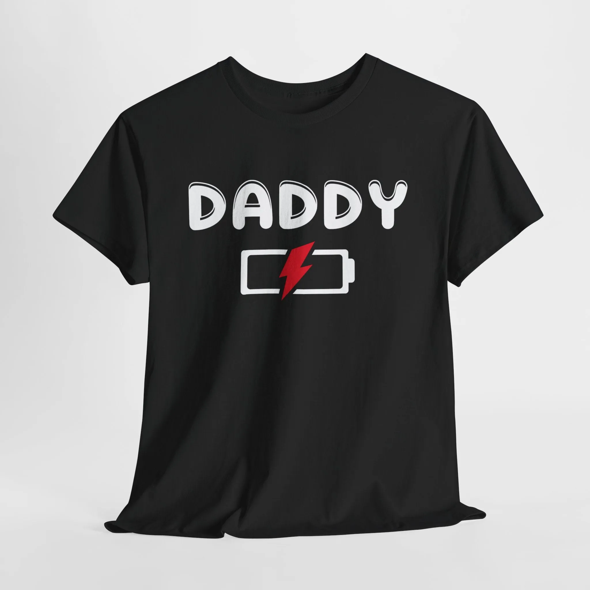 Daddy has a Dead Battery | Black Unisex Heavy Cotton Tee