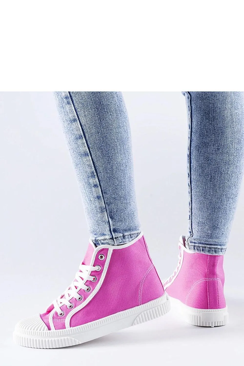 Dark pink high top sneakers