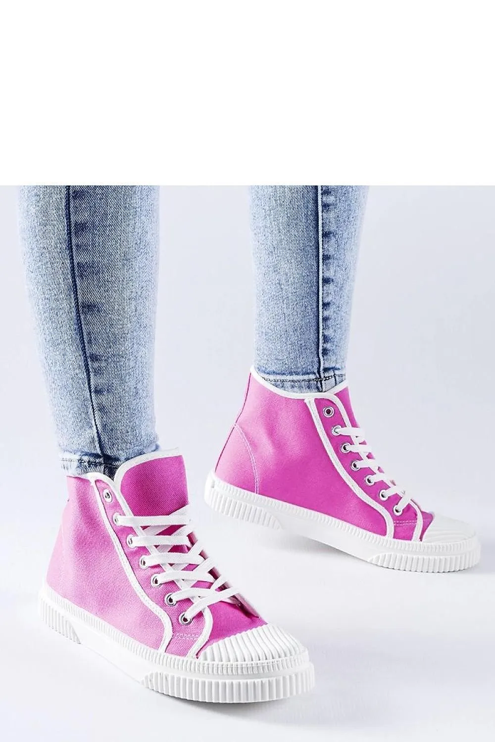 Dark pink high top sneakers