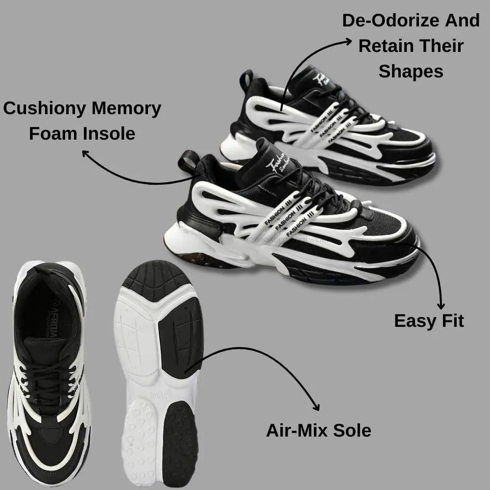 Dvogue footwear black casual sneakers shoes for men