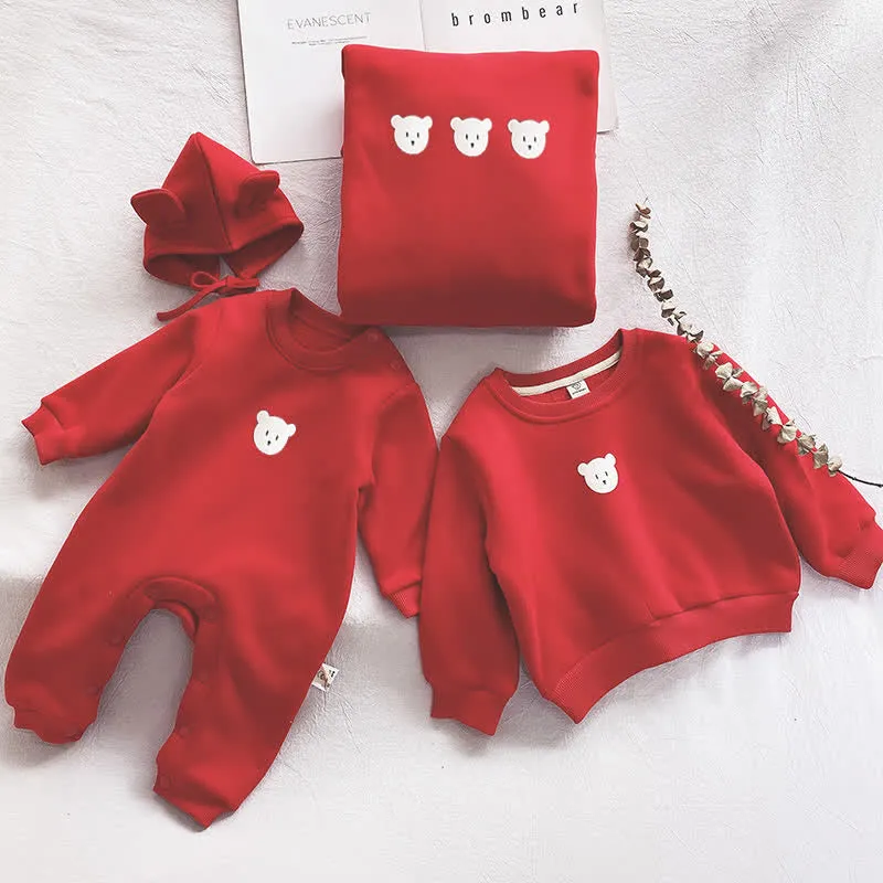 Family Matching Bear Bodysuit Sweatshirt