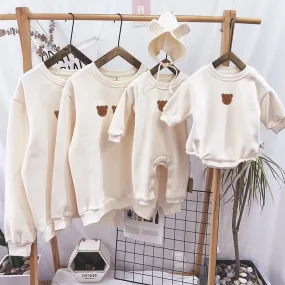 Family Matching Bear Bodysuit Sweatshirt