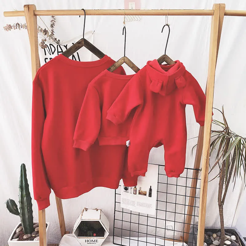 Family Matching Bear Bodysuit Sweatshirt