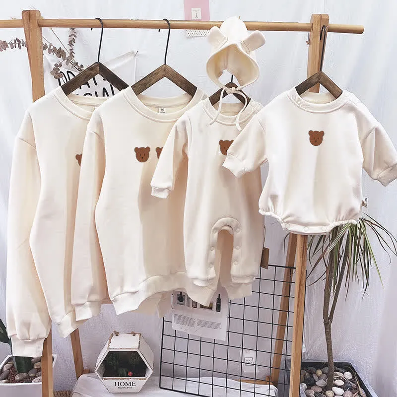 Family Matching Bear Bodysuit Sweatshirt