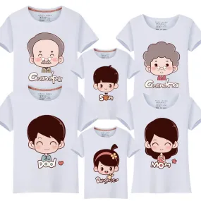Family Matching T-Shirts Mama Papa Baby grandparents Family Look Outfits
