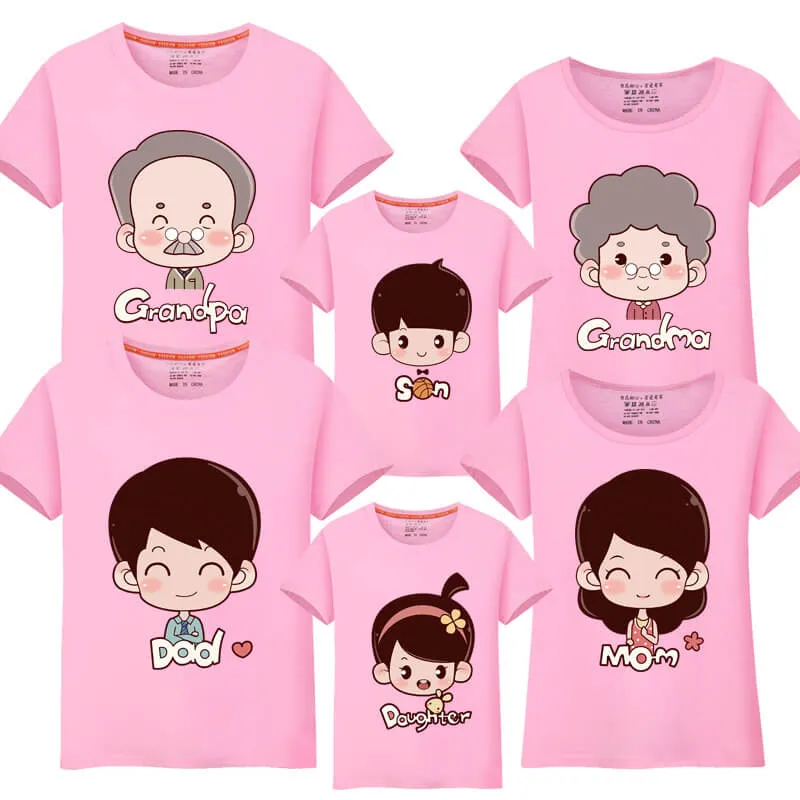 Family Matching T-Shirts Mama Papa Baby grandparents Family Look Outfits