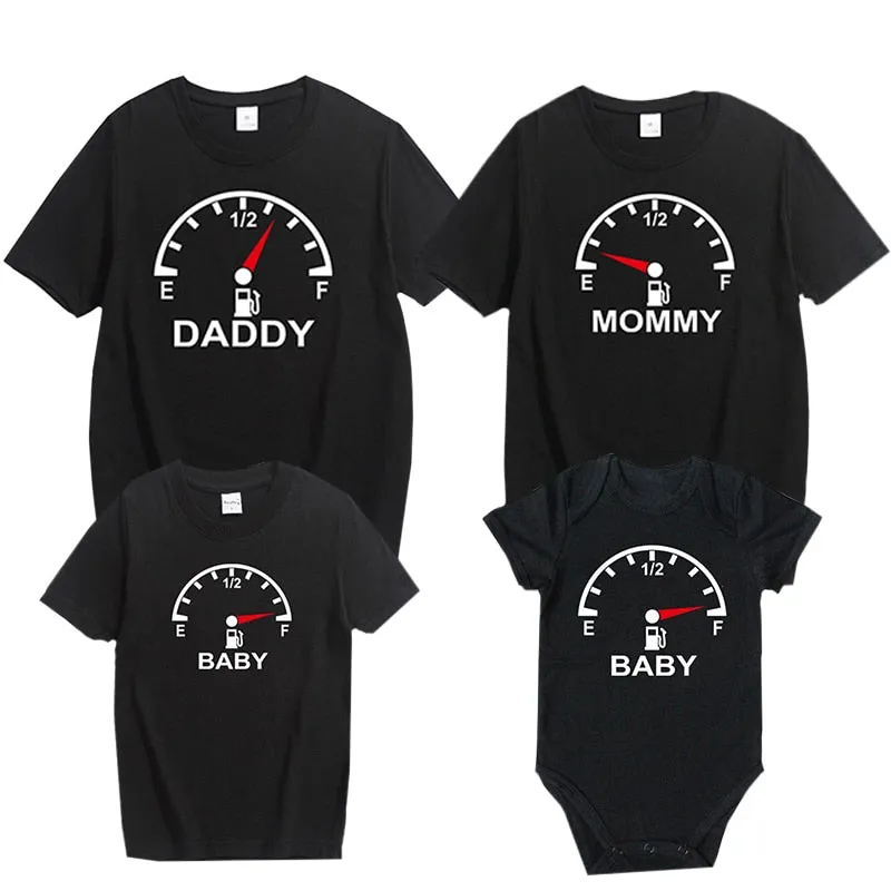 Family Matching T-shirts Rompers New Mom Daddy and Me Baby Boy Girl Outfits