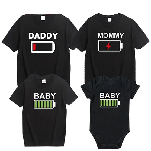Family Matching T-shirts Rompers New Mom Daddy and Me Baby Boy Girl Outfits