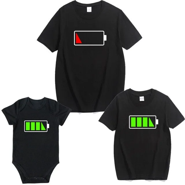 Family Matching T-shirts Rompers New Mom Daddy and Me Baby Boy Girl Outfits