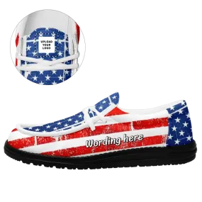 Gifts for Businesses, Memorable Employee Gifts Personalized Casual Shoes, America Flag Shoes, Patriotic Spirit Custom Shoes, XF2202-23020068