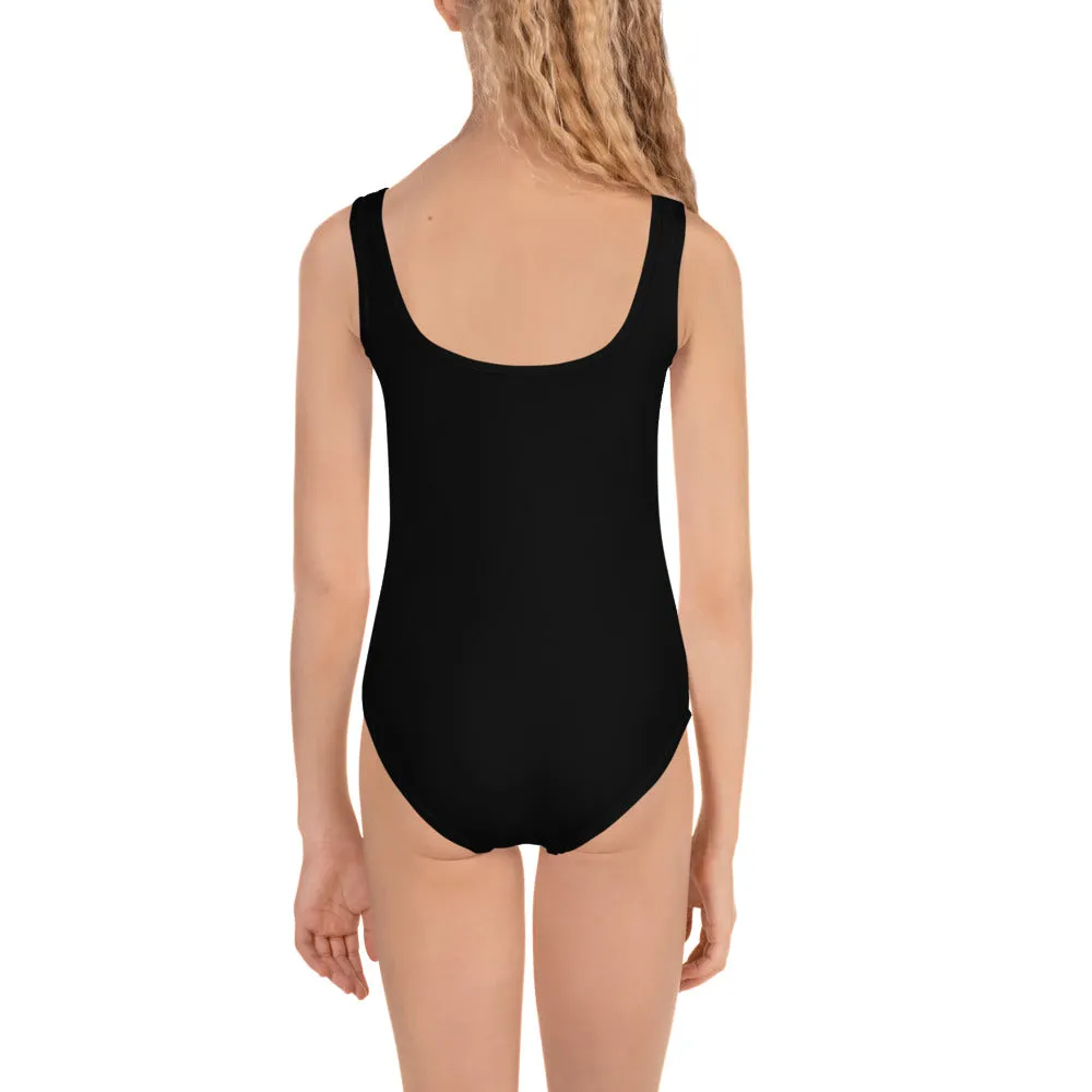 Got It From My Mama Kids Swimsuit, Matching Bathing Suit Mom and Daughter Matching Family Black One-Piece Custom Personalize Swimsuit