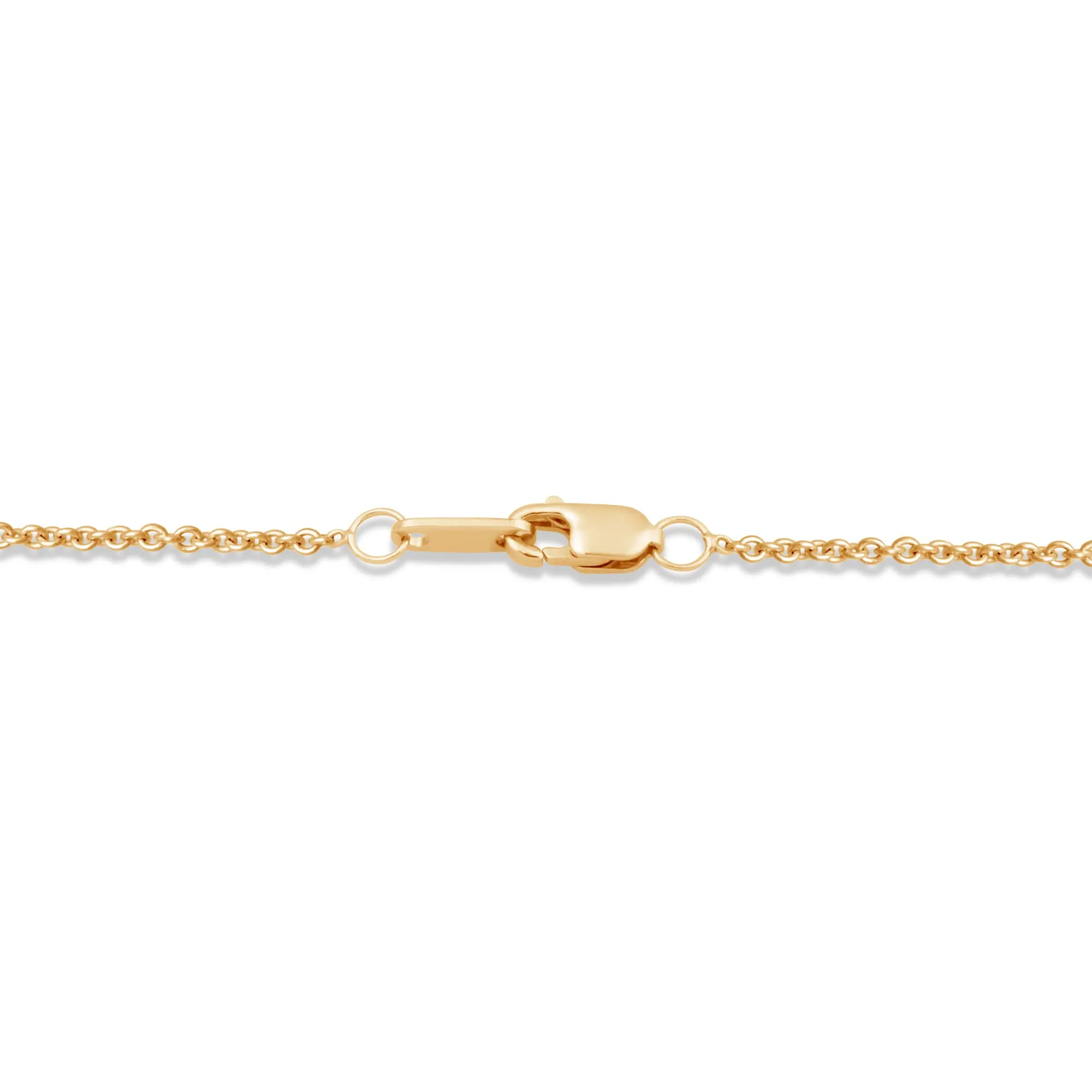Jewelili 18K Yellow Gold Over Sterling Silver With Parent One Child Family Heart Pendant Necklace