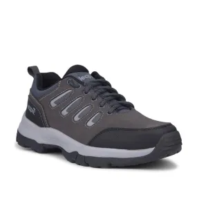 Leap7x Sports Trekking Dark Grey Lacing Shoes For Men COLUMBO-1E By Liberty