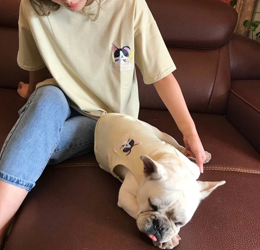 Matching Family Clothes For Pet And Owner Cartoon Puppy