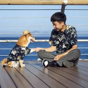 Matching Family Clothes For Pet And Owner Hawaii Beach Casual Shirt