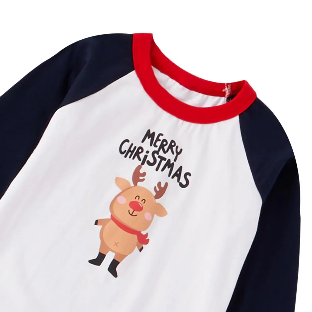Merry Christmas Deer Print Family Matching Pajamas Set