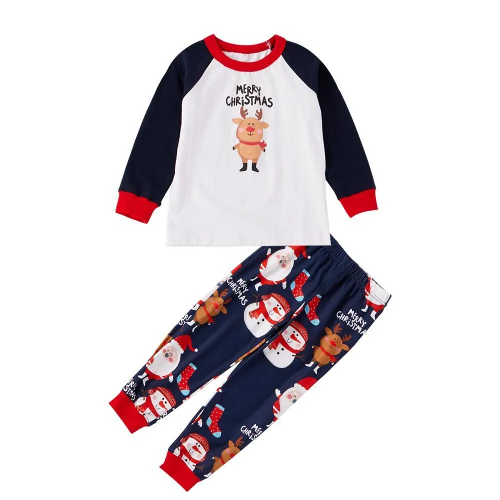 Merry Christmas Deer Print Family Matching Pajamas Set