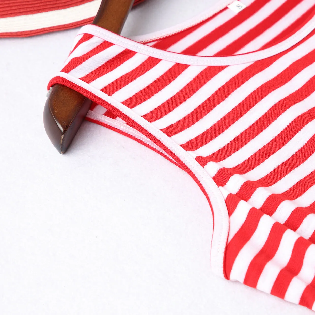 Mommy and Me-Mother Daughter Dresses Family Look Matching Outfits Summer Striped Dress