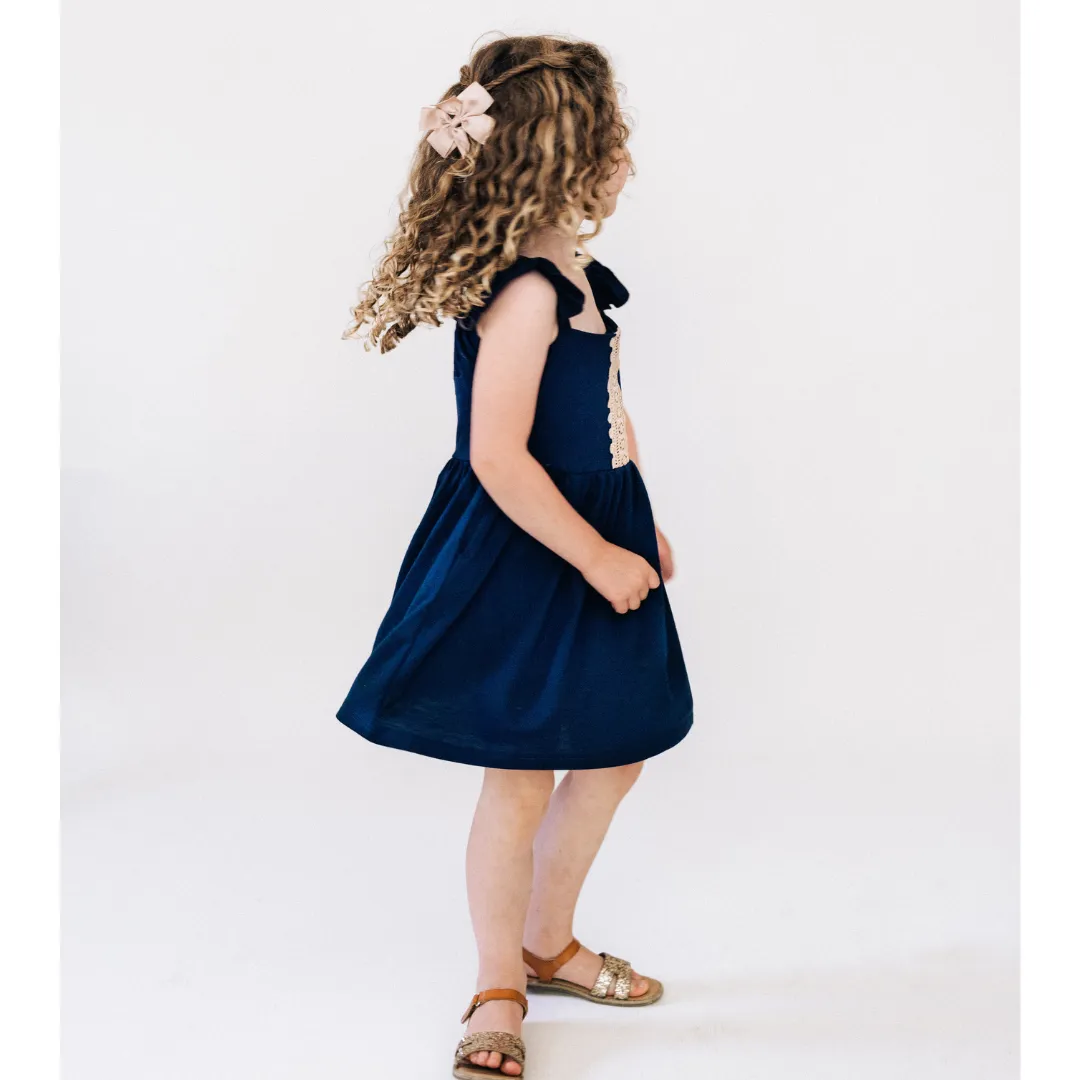 Navy & Lace Mommy & Me Dresses
