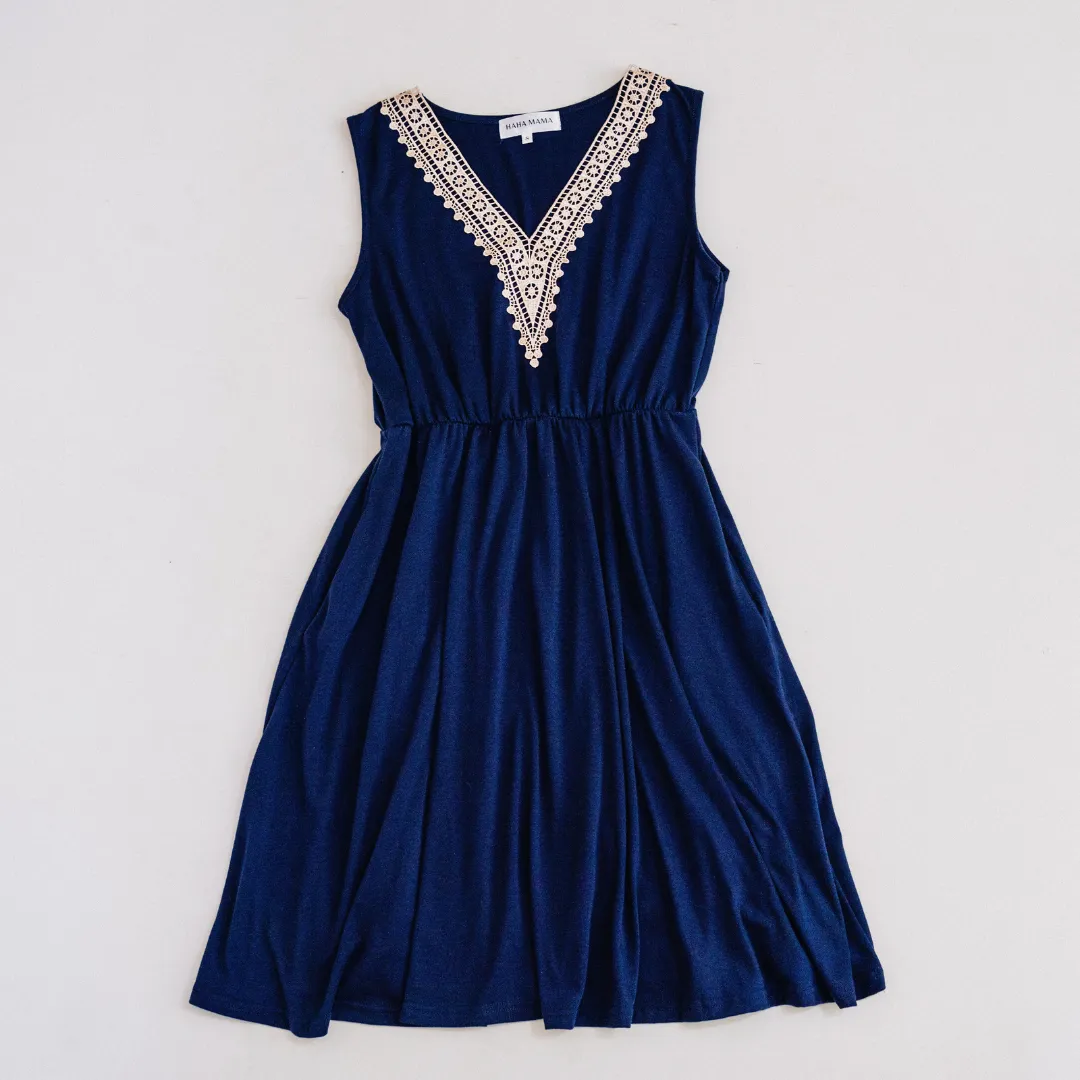 Navy & Lace Mommy & Me Dresses