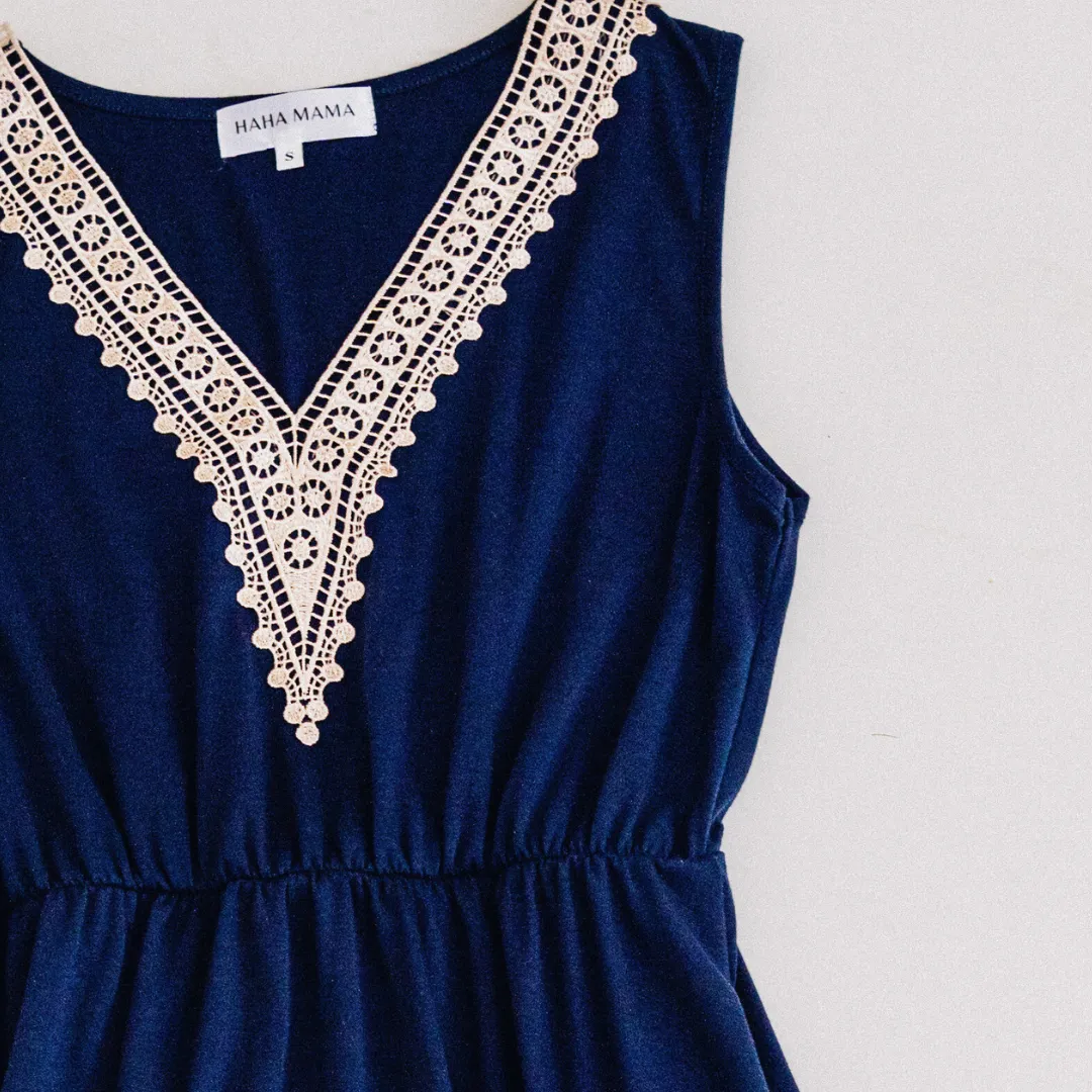 Navy & Lace Mommy & Me Dresses