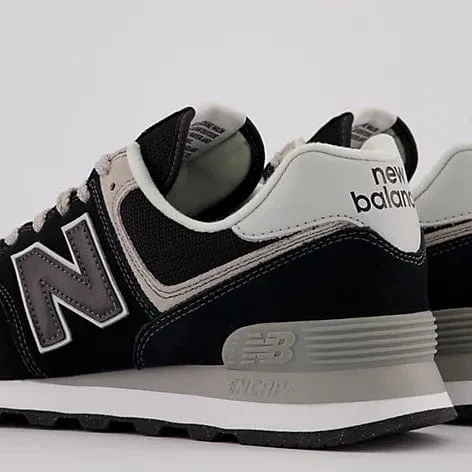 New Balance Men's 574 Classic Sneakers- Black/White