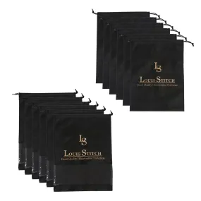 Non Woven Shoe Bag Pack Of  12 Black Plain & See Thru