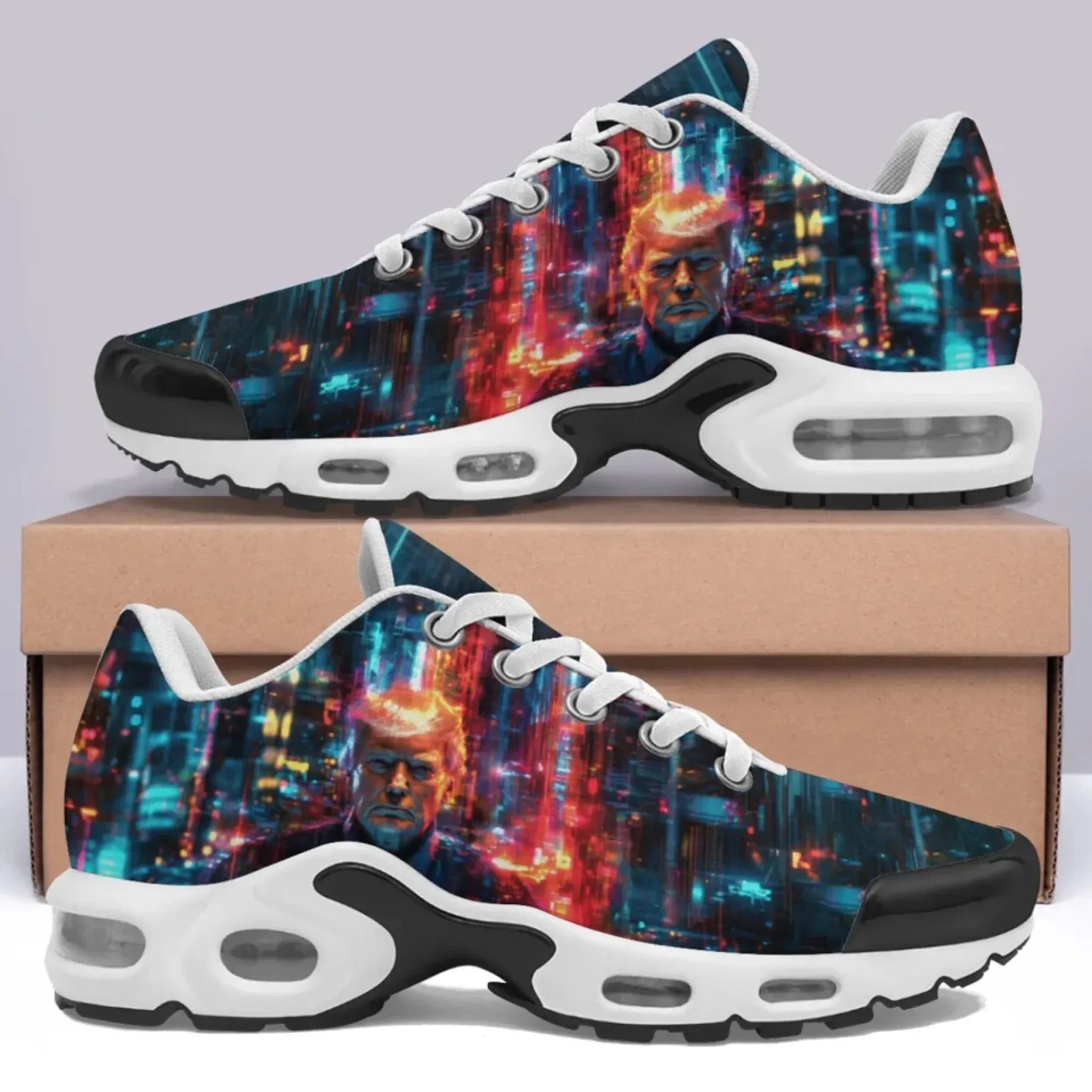 Personalized Trump Sneakers, Custom Mesh TN Breathable Shoes, Pattriotic and Stylish Shoes