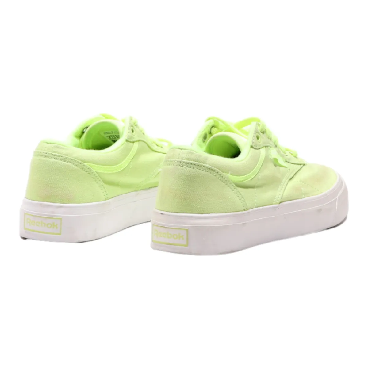 REEBOK Low Top Trainers Green Canvas Womens UK 5