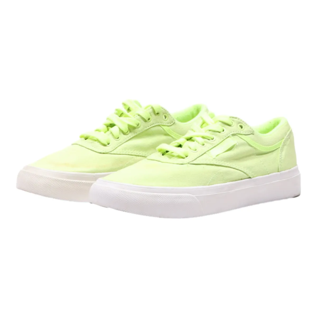 REEBOK Low Top Trainers Green Canvas Womens UK 5