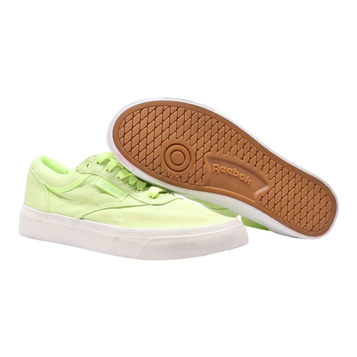REEBOK Low Top Trainers Green Canvas Womens UK 5