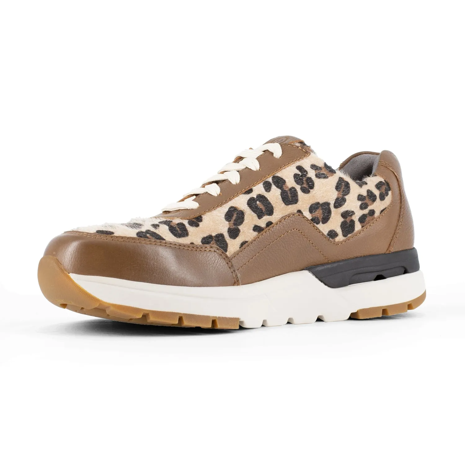 Rockport Womens Leopard Print Leather Work Shoes Pulse Tech Plaid CT