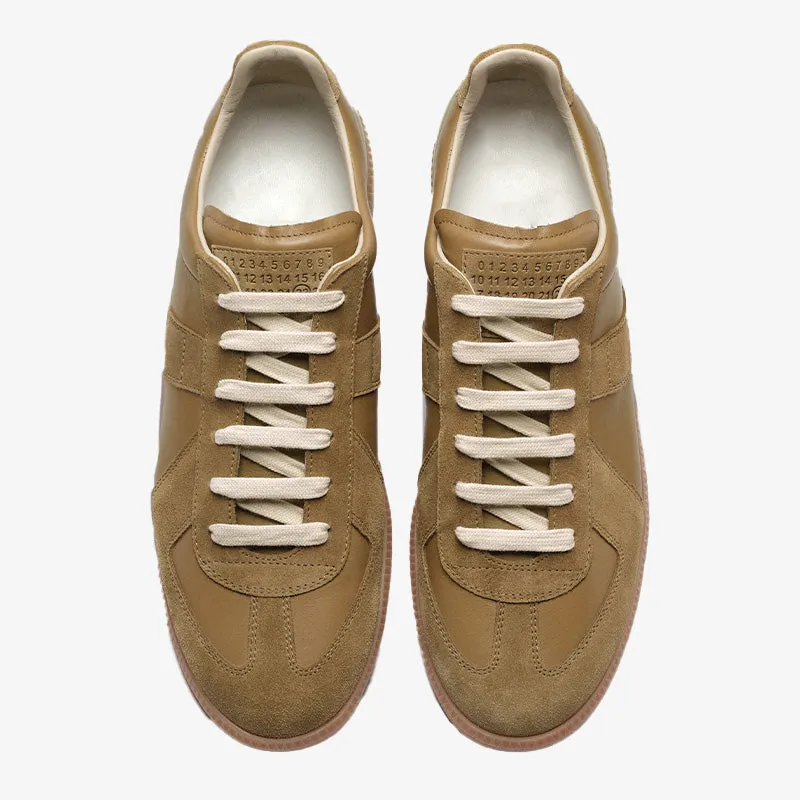 Snug Calf and Suede Sneakers