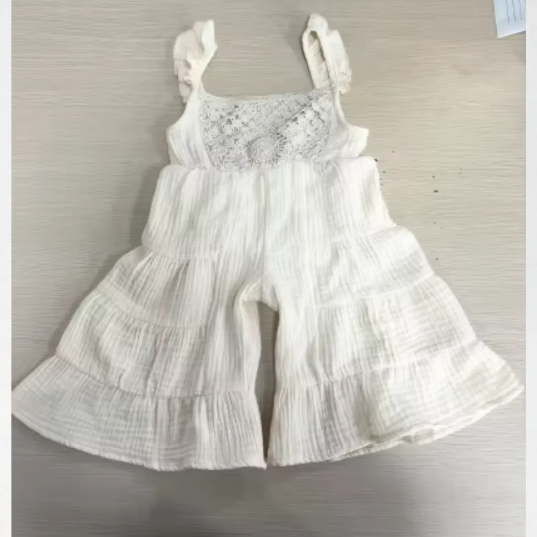 Soft White Crochet Mommy & Me Dress - Child