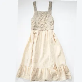 Soft White Crochet Mommy & Me Dress - Women