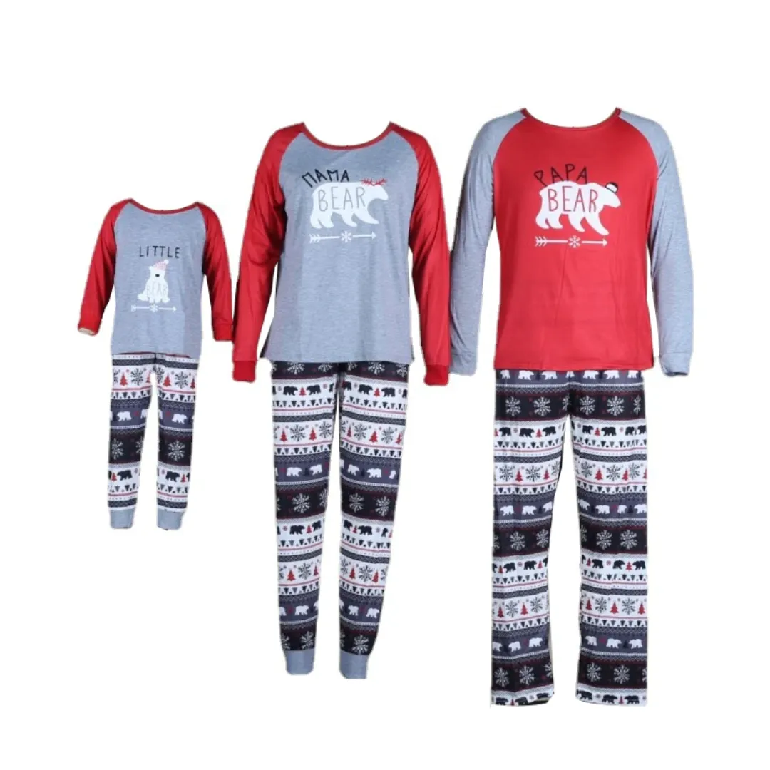 The Clean Room Christmas Family Matching PJs: Bear Family